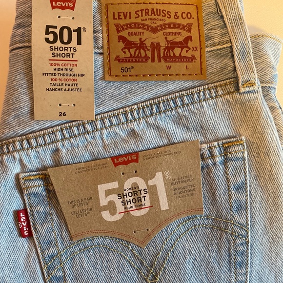 LEVIS BRAND NEW 501 SHORTS - Picture 4 of 4